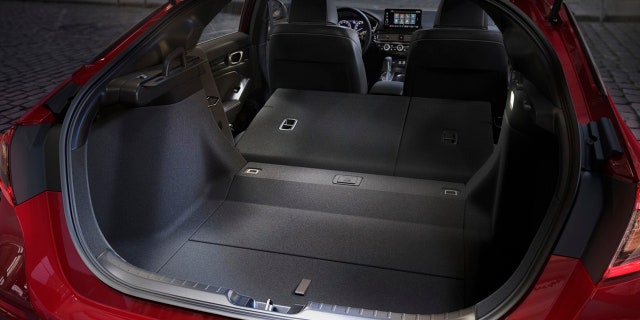 The Honda Civic Hatchback's cargo area has over 24 cubic feet of space.