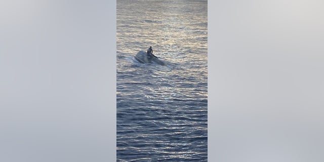 A lone survivor of a ship that set out from the Bahamas last month is shown here in a photo released by the Coast Guard in January. 
