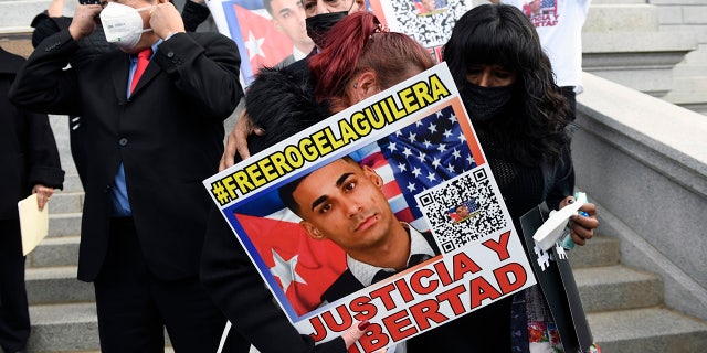 A rally for truck driver Rogel Aguilera-Mederos in Denver, Colorado. (Photo by Helen H. Richardson/MediaNews Group/The Denver Post via Getty Images