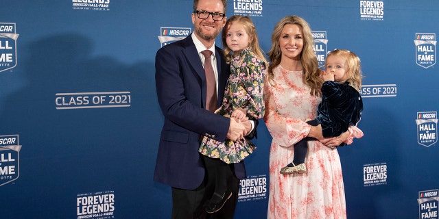 Dale Earnhardt Jr., was inducted by his wife Amy with their two daughters in the audience.