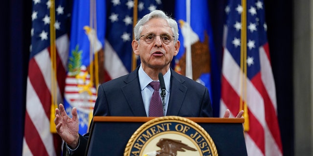 U.S. Attorney General Merrick Garland speaks at the Department of Justice on Jan. 5, 2022, in Washington, D.C.