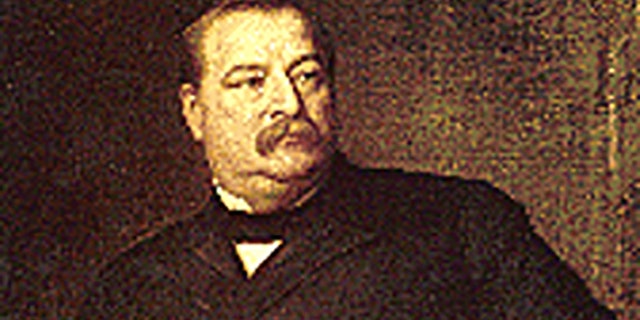 A portrait of President Grover Cleveland who served from 1885-1889 and 1893-1897.