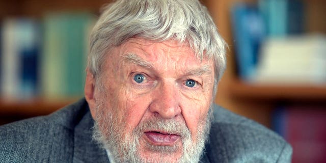 German actor Hardy Kruger in Hamburg, Germany, on April 12, 2018. (Axel Heimken/dpa via AP,file)