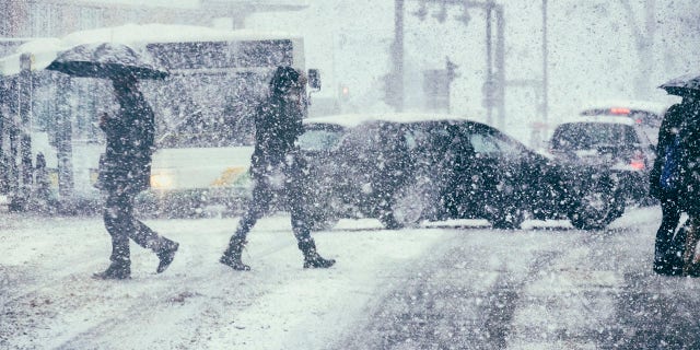 Winter weather forced airlines to delay or cancel flights during the holiday travel season.
