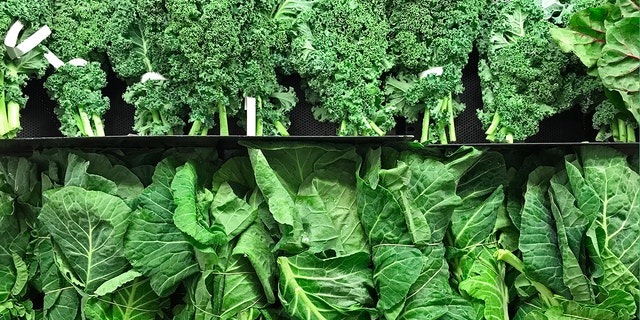 "Greens such as spinach, kale, collard greens, chard, etc. are a nutrient-dense food," says registered dietitian Elena Paravantes. "Research has shown that consuming at least one serving of greens a day resulted in slower cognitive decline as measured on tests for memory and thinking skills."
