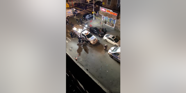 Video posted to Citizen.com shows a large police presence at the intersection of 198th Street and Valentine Avenue Wednesday evening.