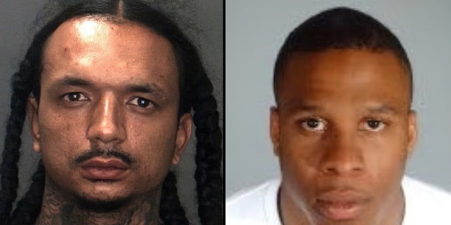 Two of four suspects in an attempted smash-and-grab robbery of a California jewelry store, Gerald Kay and Jahaad Crawford.