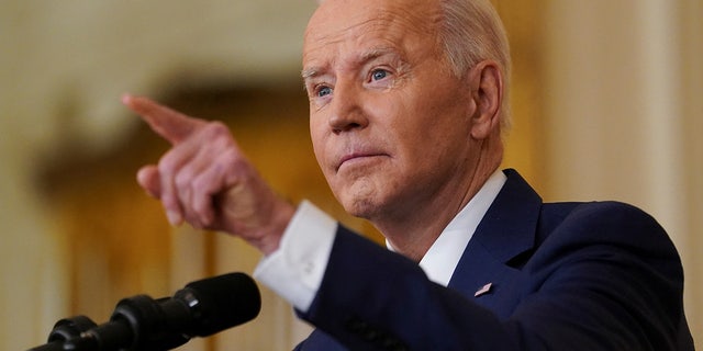 FILE – January 19, 2022: U.S. President Joe Biden holds a formal news conference in the East Room of the White House, in Washington, D.C. 