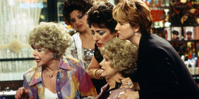 Pictured: (l-r) Mitzi McCall as Lois, Kathryn Kates as Ginny, Rhoda Gemignani as Gail, Candice Azzara as Angie Spadaro, Lea Thompson as Caroline Duffy.