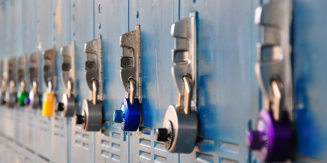 A picture of the school lockers