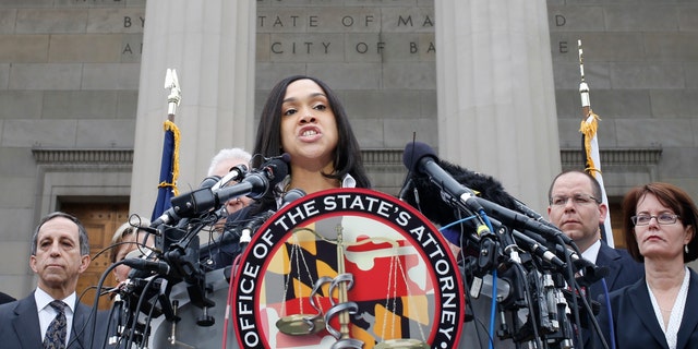 Baltimore state attorney Marilyn Mosby speaks on recent violence and says there is "probable cause to file criminal charges in the Freddie Gray case"  of officers involved in the arrest of the black man who later died of injuries he sustained while in custody in Baltimore, Maryland May 1, 2015.    REUTERS/Adrees Latif