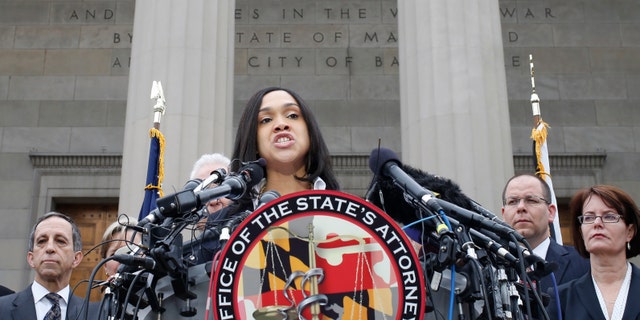 Baltimore state attorney Marilyn Mosby speaks about the Freddie Gray case in Baltimore, Maryland May 1, 2015.    