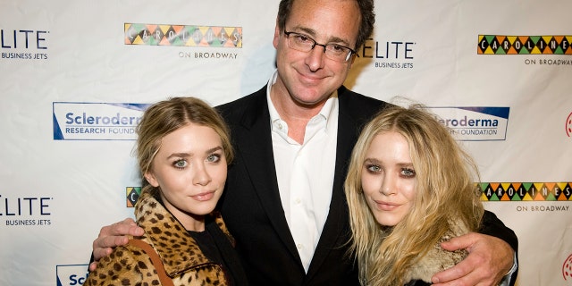 Actress Mary Kate Olsen, comedian Bob Saget and Ashley Olsen.