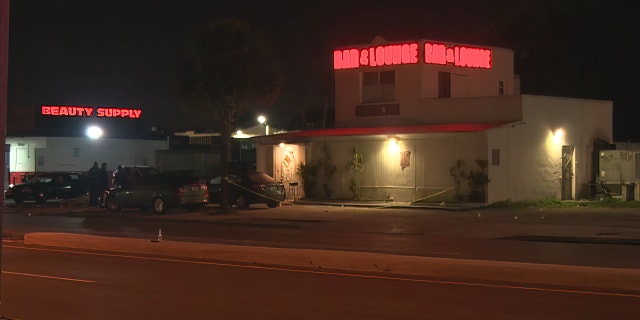 Security guards shot and killed the man outside the bar, police said.