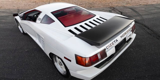 The Cizeta-Moroder is powered by a 6.0-liter V16 engine.