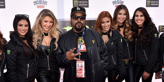 Ice Cube attends the NASCAR Auto Club 400 at Auto Club Speedway in 2018.