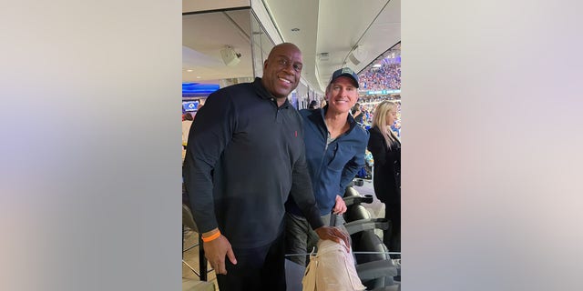 Photo of Gov. Gavin Newsom and Magic Johnson 