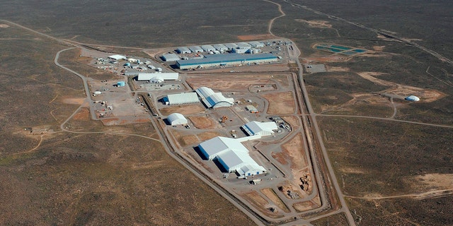 This 2014 photo taken at the U.S. Department of Energy’s 890-square-mile site in eastern Idaho shows the portion that includes the Radioactive Waste Management Complex with the Accelerated Retrieval Project facilities in the foreground and the Advanced Mixed Waste Treatment Project in the background. 