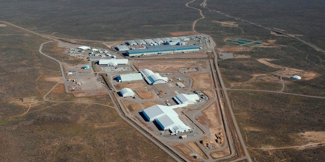 This 2014 photo taken at the U.S. Department of Energy’s 890-square-mile site in eastern Idaho shows the portion that includes the Radioactive Waste Management Complex with the Accelerated Retrieval Project facilities in the foreground and the Advanced Mixed Waste Treatment Project in the background.