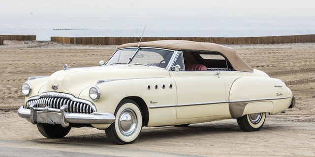 The 1949 Buick Roadmaster Convertible features a straight-eight-cylinder engine.