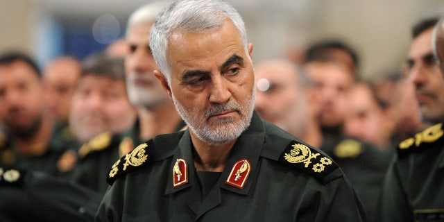 Iranian Quds Force commander Qassem Soleimani attends Iranian supreme leader Ayatollah Ali Khamenei's (not seen) meeting with the Islamic Revolution Guards Corps (IRGC) in Tehran, Iran on Sept. 18, 2016.