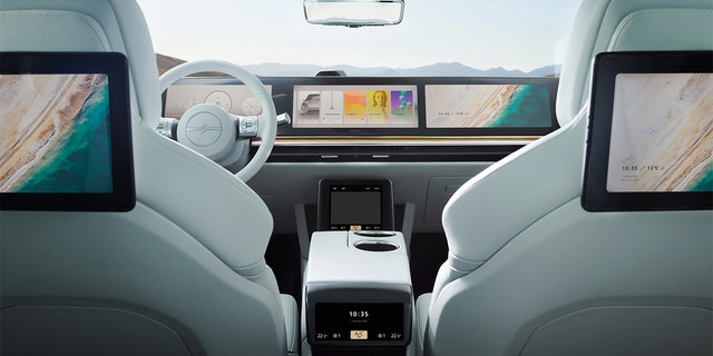An entertainment system with streaming video and games is provided for front and rear passengers.