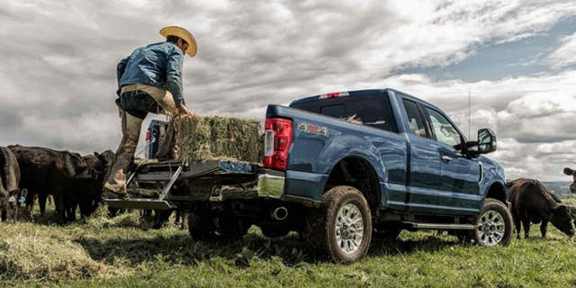 Ford's Tailgate Step pops out of the leading edge of the tailgate.