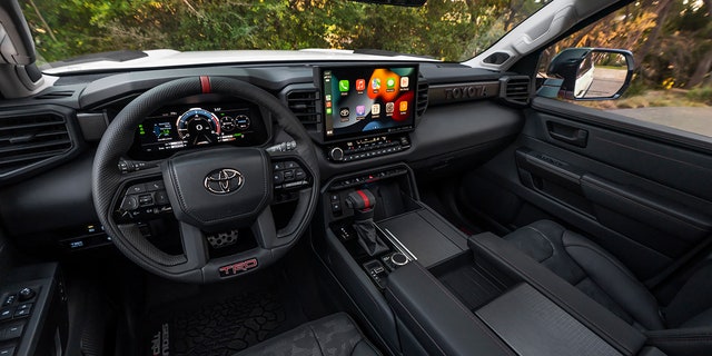 The Sequoia's interior is similar to the new Tundra pickup's.