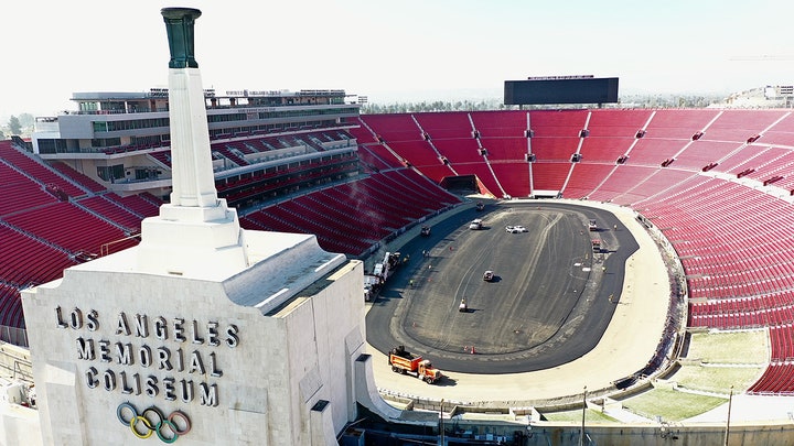 NASCAR racing at L.A. Coliseum in 2022