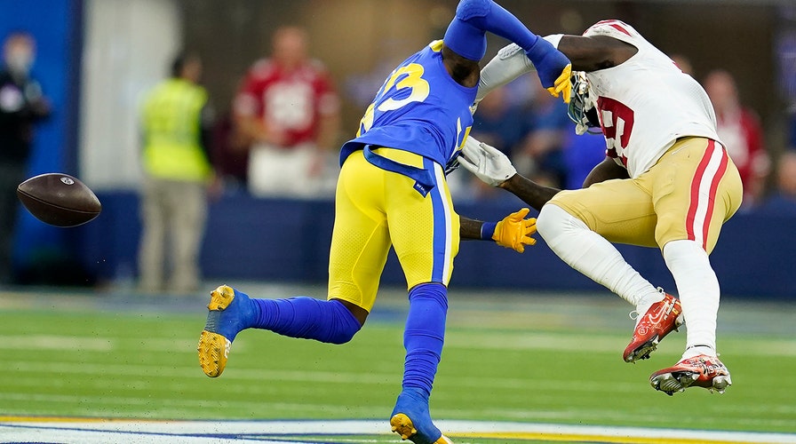 49ers' Deebo Samuel takes huge shot on pass play vs Rams