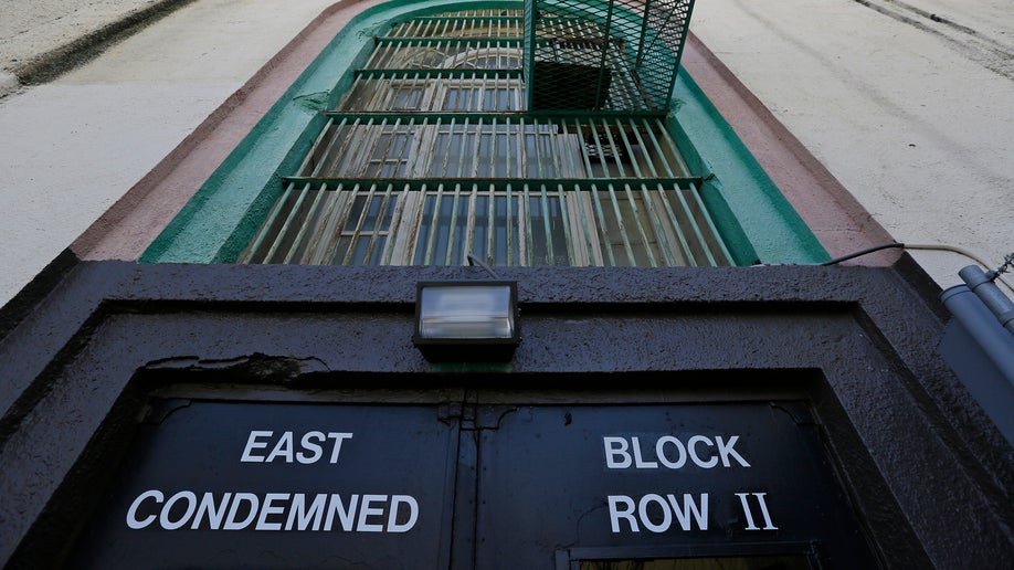 Entrance to east block of death row at San Quentin State Prison