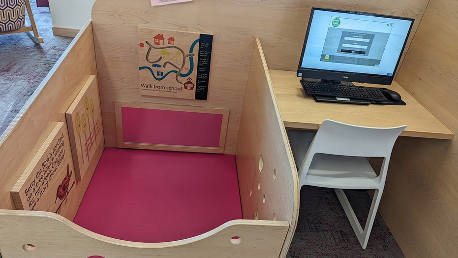 Virginia library goes viral for parent-friendly workstations