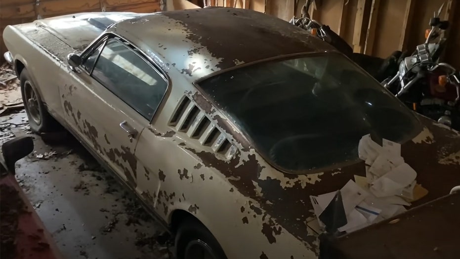 Raro 1965 Ford Mustang Shelby GT350 vale una fortuna encontrado en casa abandonada