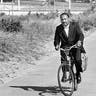 Dr. Martin Luther King Jr. rides a bicycle on Fire Island, New York, on Sept. 2, 1967. (