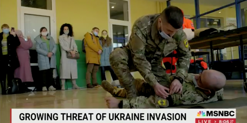 MSNBC report on Russia-Ukraine conflict features Ukrainian neo-Nazi militant group training civilians - Vimarsana News