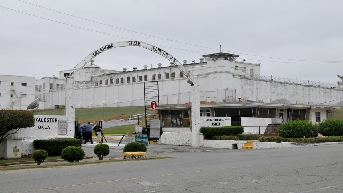 The Oklahoma State Penitentiary where Richard Glossip is set to be executed is seen in McAlester, Oklahoma.
