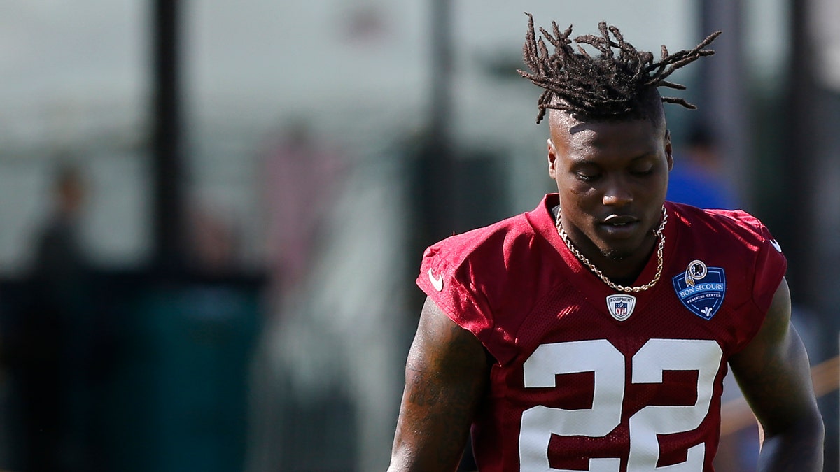 Jul 25, 2019; Richmond, VA, USA; Washington Redskins defensive back Deshazor Everett (22) jogs onto the field prior to practice on day one of training camp at Bon Secours Washington Redskins Training Center.