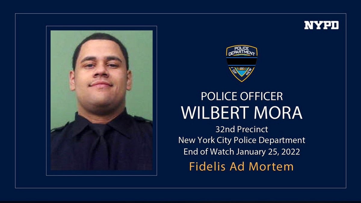 In an undated photo provided by the New York City Police Department, NYPD Officer Wilbert Mora, who was involved in a police shooting, Jan. 21, 2022, in New York City, is shown.