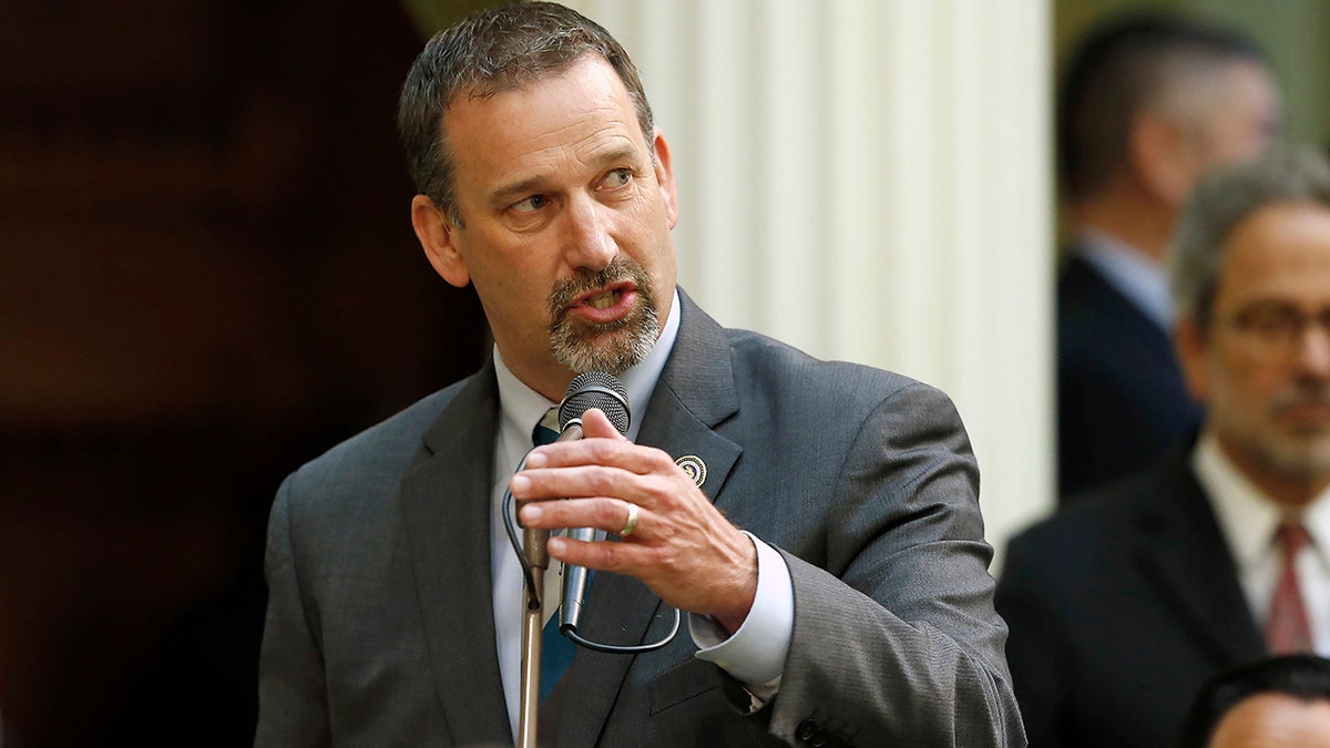 Former Assemblyman Brian Dahle, R-Bieber, speaks on a measure at the California Statehouse, in Sacramento, May 28, 2019. (Associated Press)
