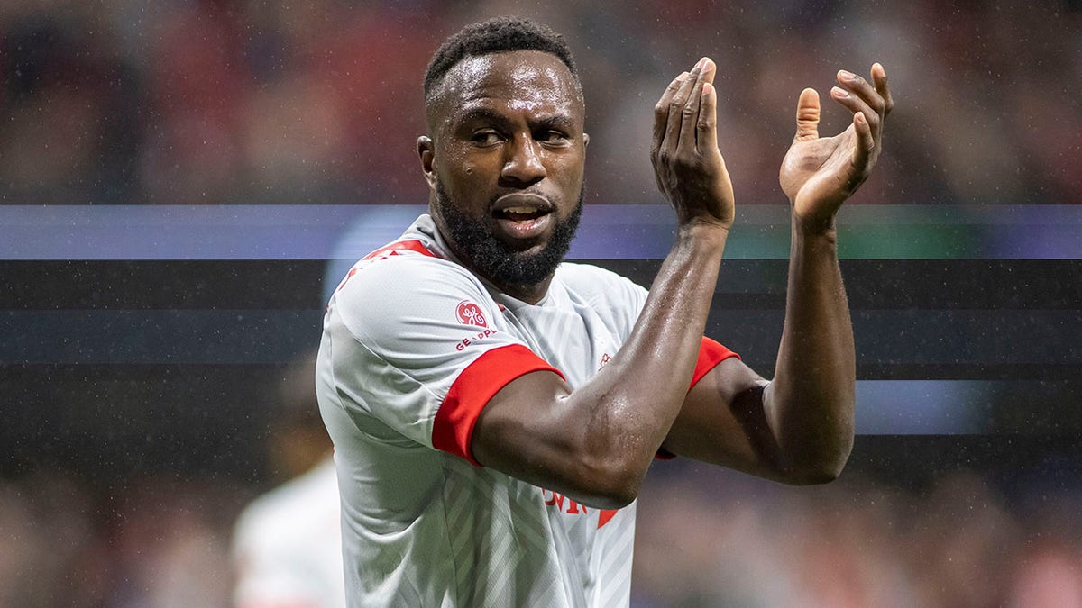 FILE - Toronto FC forward Jozy Altidore reacts during an MLS soccer match on Saturday, Oct. 30, 2021, in Atlanta. Former U.S. national team forward Jozy Altidore signed with Major League Soccer's New England Revolution on Monday, Feb. 14, 2022.