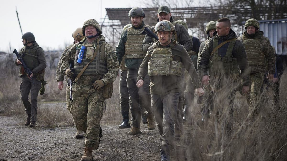Ukrainian military soldiers