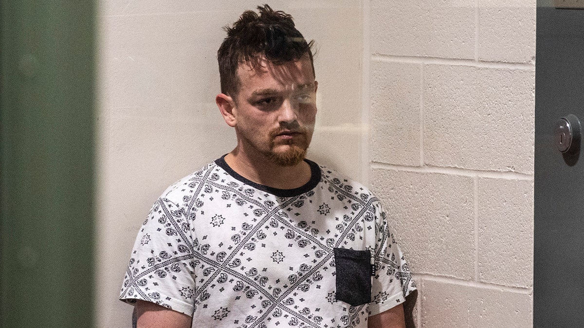 Brandon Toseland, a suspect in the death of a child, appears in court, Wednesday, Feb. 23, 2022, at the Regional Justice Center in Las Vegas. 