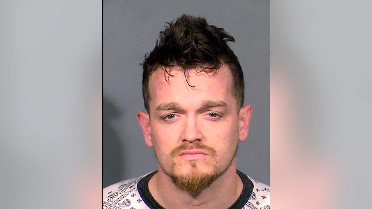 This Clark County Detention Center booking photo shows Brandon Lee Toseland, 35, of Las Vegas, following his arrest Tuesday, Feb. 22, 2022, on murder and kidnapping charges.