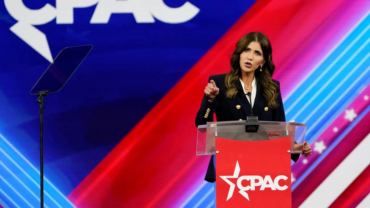 Noem addresses crowd at CPAC