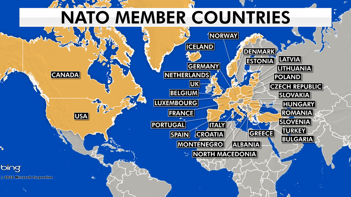 map of NATO member countries 