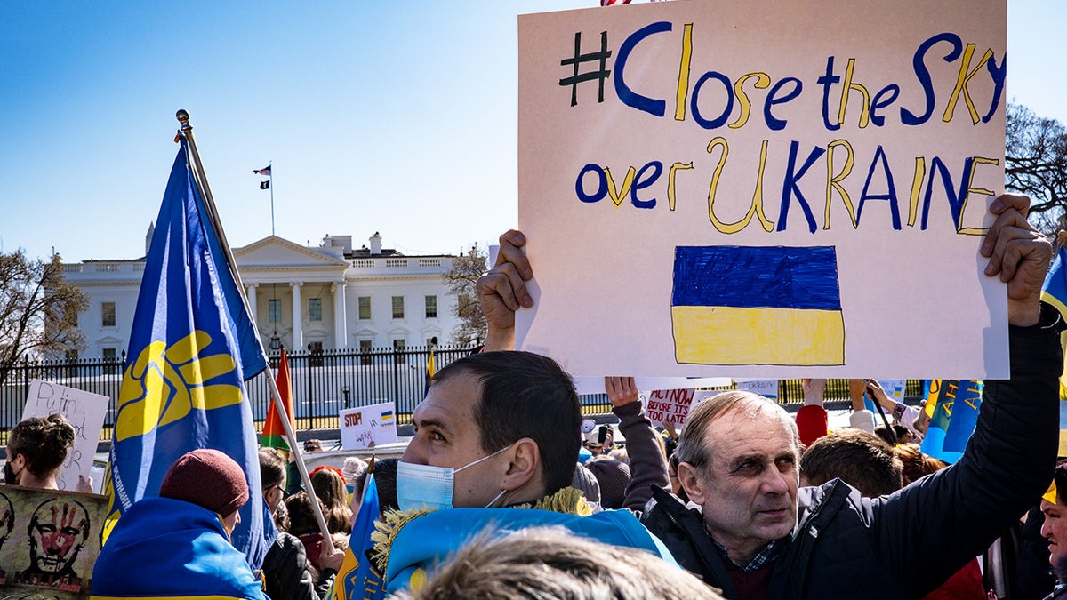 Ukrainian protest at White House