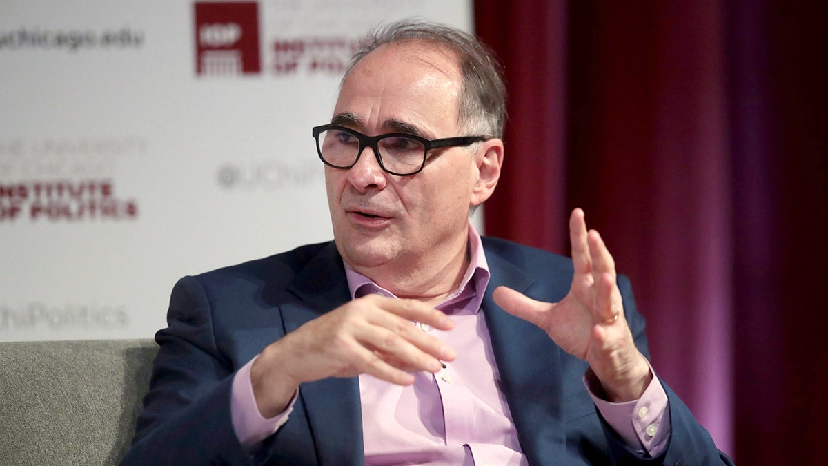 David Axelrod speaking at a conference