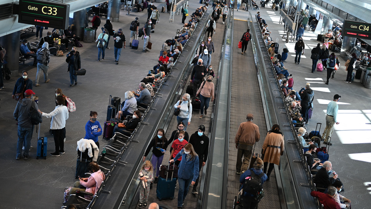 Denver airport travelers