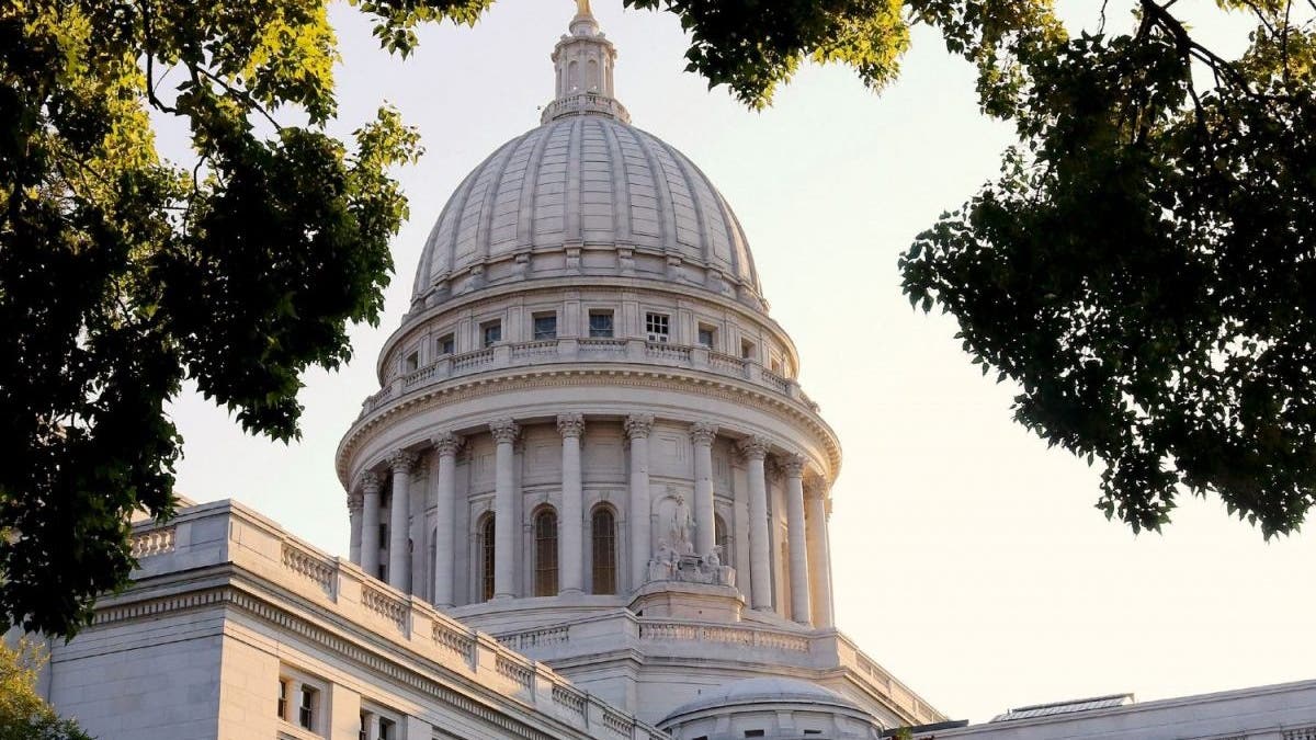 Wisconsin state capitol building in Madison Wisconsin. (Photo by: Education Images/Universal Images Group via Getty Images)