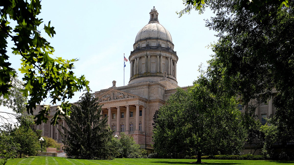 FRANKFORT, KY - JULY 29: Kentucky State Capitol in Frankfort, Kentucky on July 29, 2019.